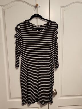 Westport Navy and Cream Boatneck Stripe Tee